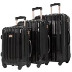 Set de Maletas kensie Alma 3 Piezas Negro Policarbonato con Ruedas Giratorias