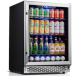 Phiestina - Refrigerador de bebidas de 60 cm, para 175 latas, para debajo del mostrador, enfriador de cerveza, silencios