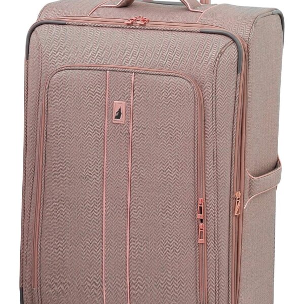 Maleta London Fog Newcastle 9328 RCHR 28 Pulgadas 8 Ruedas Giratorias Espiga Carbón Rosa