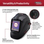 Lincoln Electric K3034-4 VIKING 3350 Casco de soldadura con oscurecimiento automático con tecnología de lente 4C, negro