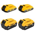 Batería DEWALT DCB324-4 Iones de Litio 20V MAX Paquete de 4 2Ah y 4Ah