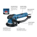 BOSCH GET75-6N - Lijadora orbital eléctrica, pulidora - 7.5 amperios, con cable, tamaño de disco de 6 pulgadas - Modo du