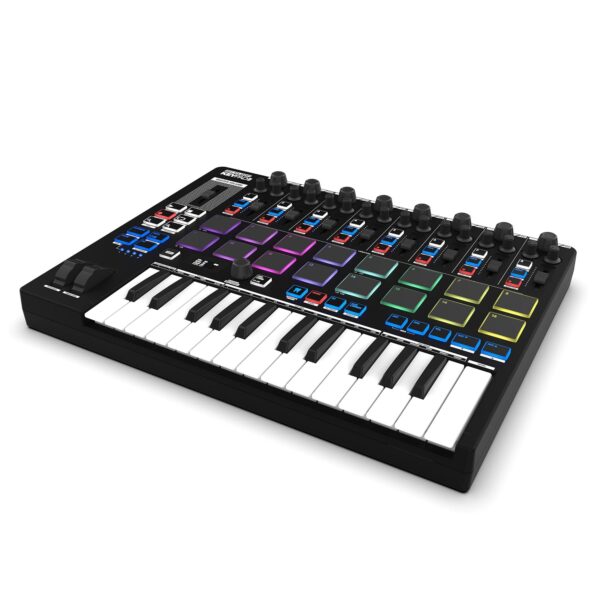 Reloop Keypad Pro Compact USB-MIDI DAW estación de trabajo con integración completa de Bitwig, estación 4 en 1: teclado