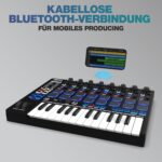 Reloop Keypad Pro Compact USB-MIDI DAW estación de trabajo con integración completa de Bitwig, estación 4 en 1: teclado