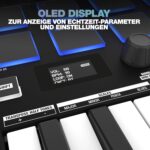 Reloop Keypad Pro Compact USB-MIDI DAW estación de trabajo con integración completa de Bitwig, estación 4 en 1: teclado