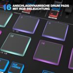 Reloop Keypad Pro Compact USB-MIDI DAW estación de trabajo con integración completa de Bitwig, estación 4 en 1: teclado