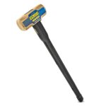 Estwing Martillo de trineo de latón de 8 libras para uso en metalurgia/automoción/minería, cabeza bloqueada de acero, ma