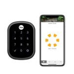 Yale Assure SL Cerradura Inteligente de Pestillo, Cerradura de Entrada sin Llave de Gamuza Negra con Pantalla Táctil Con