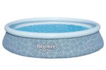 Piscina Inflable Bestway Fast Set 57375E Redonda 13 Pies x 33 Pulgadas Estampado Ratán
