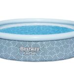 Piscina Inflable Bestway Fast Set 57375E Redonda 13 Pies x 33 Pulgadas Estampado Ratán
