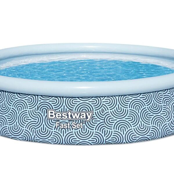 Piscina Inflable Bestway Fast Set 57375E Redonda 13 Pies x 33 Pulgadas Estampado Ratán