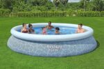 Piscina Inflable Bestway Fast Set 57375E Redonda 13 Pies x 33 Pulgadas Estampado Ratán