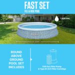 Piscina Inflable Bestway Fast Set 57375E Redonda 13 Pies x 33 Pulgadas Estampado Ratán