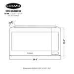 Cosmo COS-BIM22SSB 61 cm Colección Nebula Horno microondas para encimera de 2.2 pies cúbicos en acero inoxidable