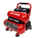 CRAFTSMAN Compresor de aire portátil Herramienta de aire Twin Tank 2 galones, 1/3 HP sin aceite Max 125 PSI Presión, Mod