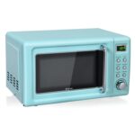 COSTWAY - Horno microondas retro para encimera, 0.7 pies cúbicos, 700 vatios, alta eficiencia energética, 5 niveles de p