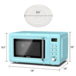 COSTWAY - Horno microondas retro para encimera, 0.7 pies cúbicos, 700 vatios, alta eficiencia energética, 5 niveles de p