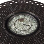Mesa de Fogata Oakland Living AZROMERO-FPT-AC Redonda de Aluminio 34 x 34 Pulgadas 37000 BTU Acabado Cobre Antiguo