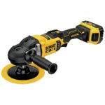 DEWALT 20V MAX* XR Kit de pulidora inalámbrica, rotativa, velocidad variable, 7 pulgadas, 180 mm (DCM849P2)