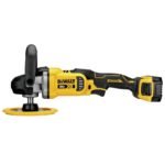 DEWALT 20V MAX* XR Kit de pulidora inalámbrica, rotativa, velocidad variable, 7 pulgadas, 180 mm (DCM849P2)