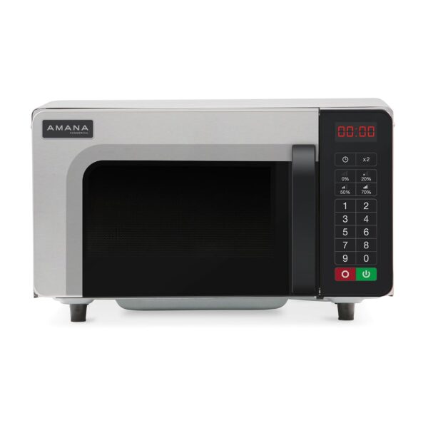 Amana RMS10TSA Horno microondas comercial de encimera de alta resistencia de 1000 vatios con controles de botón para res