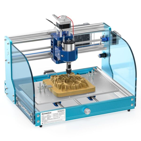 Máquina Enrutadora CNC SainSmart Genmitsu 3018-PROVer V2 con Control Fuera de Línea GRBL Interruptores de Límite y Parad