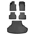 Juego de Alfombrillas SMARTLINER SA0469 B0469 D0469 para Infiniti Q50 2018 2 Filas y Revestimiento de Carga Negro