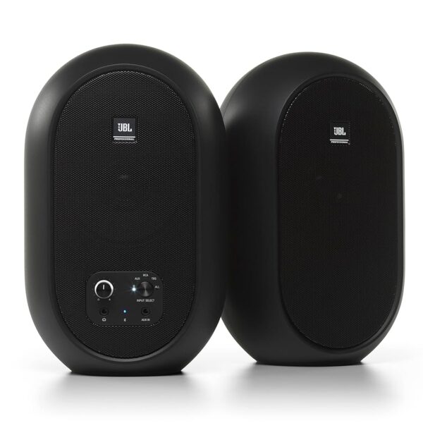 Monitores de referencia de escritorio compactos JBL Professional 1 Series 104-BT con Bluetooth, negro, vendidos en par,