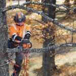 Motosierra de Gasolina Husqvarna T435 Mango Superior Cadena 14 Pulgadas Color Naranja