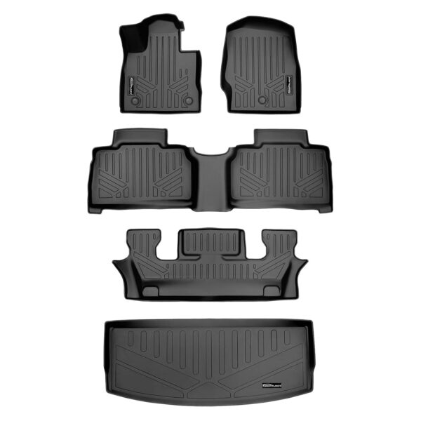 Juego de Tapetes SMARTLINER SA0423 B0423 C0423 E0423 3 Filas y Forro de Carga para Ford Explorer 2020 2021 6 Pasajeros C