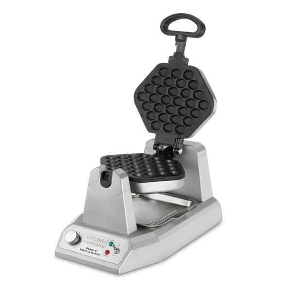 Waring Máquina comercial de gofres de burbujas, función giratoria para hornear uniformemente, 25 gofres por hora, postre