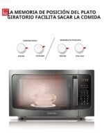 TOSHIBA ML-EM45P(BS) Horno microondas de encimera con sensor inteligente y tocadiscos de memoria de posición extraíble d