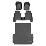 SMARTLINER Juego de Alfombrillas SA0316 B0459 K0459 2 Filas Color Negro para Jeep Gladiator 2020 2021 con Almacenamiento