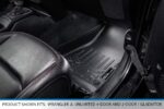 SMARTLINER Juego de Alfombrillas SA0316 B0459 K0459 2 Filas Color Negro para Jeep Gladiator 2020 2021 con Almacenamiento
