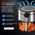 Dash AirCrisp® Pro - Freidora de aire digital - Control de temperatura ajustable - Función de apagado automático y múlti