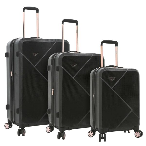 Juego de Equipaje kensie KN-C5303 Dawn Hardside 3 Piezas Negro