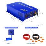 Inversor de Onda Sinusoidal Pura XYZ INVT XYZ2000W12VWD 2000W 12V DC a 120V AC Control Remoto 15 pies Potencia de Sobret