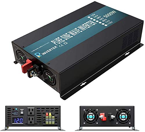 Inversor de Corriente WZRELB RBP-S500048 5000W 48V a 120V Onda Sinusoidal Pura 2 Salidas de CA