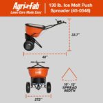 Esparcidor Comercial de Empuje Agri-Fab 45-0548 130 libras Naranja Negro