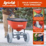 Esparcidor Comercial de Empuje Agri-Fab 45-0548 130 libras Naranja Negro