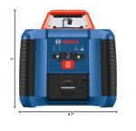 BOSCH GRL2000-40HK REVOLVE Kit de láser rotativo horizontal autonivelante, incluye trípode, varilla de grado, receptor l