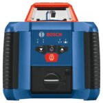 BOSCH GRL2000-40HK REVOLVE Kit de láser rotativo horizontal autonivelante, incluye trípode, varilla de grado, receptor l