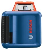 BOSCH GRL2000-40HK REVOLVE Kit de láser rotativo horizontal autonivelante, incluye trípode, varilla de grado, receptor l