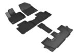 Tapete 3D MAXpider Kagu L1KA05101509 para Kia Telluride 7 Asientos 2020-2023 Negro Juego Completo R1 R2 R3