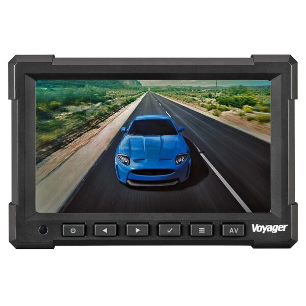 Monitor de Observación para Vehículo Voyager VOM718 Pantalla LCD 7 Pulgadas 3 Entradas de Cámara NTSC PAL