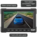 Monitor de Observación para Vehículo Voyager VOM718 Pantalla LCD 7 Pulgadas 3 Entradas de Cámara NTSC PAL