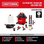 Aspiradora Húmeda y Seca Craftsman CMXEVBE17595 16 Galones 6.5 HP Rojo