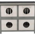 Casa para Gatos de Exterior TRIXIE Modelo 44117 4 Compartimentos Color Gris