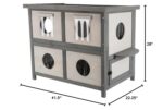 Casa para Gatos de Exterior TRIXIE Modelo 44117 4 Compartimentos Color Gris