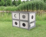 Casa para Gatos de Exterior TRIXIE Modelo 44117 4 Compartimentos Color Gris
